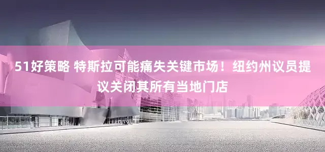 51好策略 特斯拉可能痛失关键市场！纽约州议员提议关闭其所有当地门店